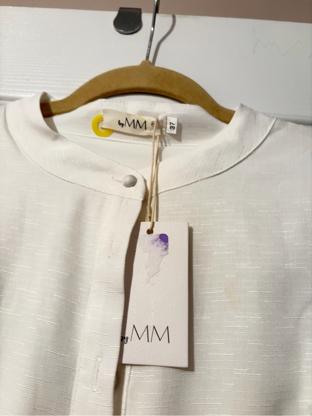 Minimalist White Button-Front Dress by MM. + A LITTLE GIFT 🎁 - Picture 4 of 5